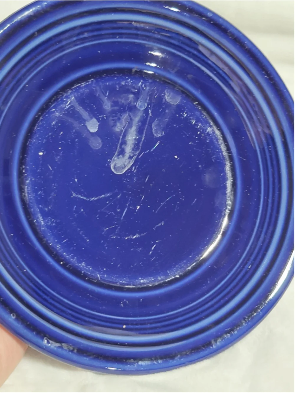 Fiesta® Fiestaware Betty Crocker Cobalt Flower Pot with Saucer Retired USA